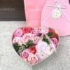 Hộp trái tim hồng + túi