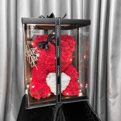Hộp gấu ôm tim sz 40cm