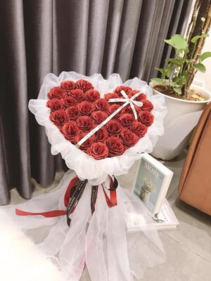 Hoa sáp tim voan cao cấp+ topper