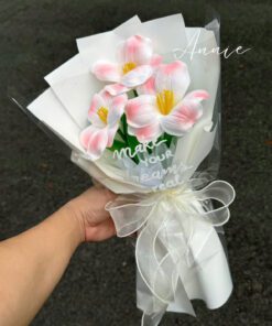 Bó hoa 3 bông tulip nở