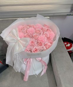 Bó hoa vũ nữ hồng - nơ xinh yêu 2026