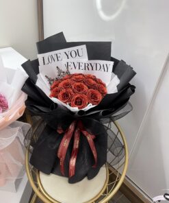 Hoa nhũ 20 bông bó happy day