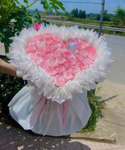 Tim nhũ galaxy giấy xếp 50 bông