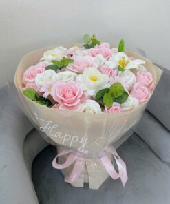 Bó tròn mix hoa hồng