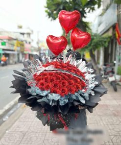 Bó hoa bong bóng cao cấp nhũ + sáp cao cấp