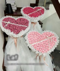 Voan tim hoa sắc màu đáng yêu