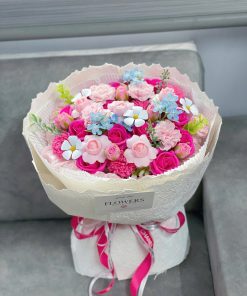 Hoa hồng sen mix nhiều hoa