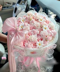 Bó hoa tỉ muội mix cúc thạch thảo